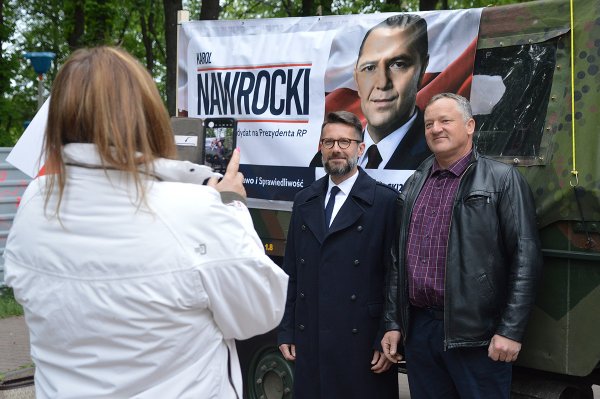 Karol Nawrocki w Grójcu. Tak wyglądało spotkanie z kandydatem na prezydenta Polski
