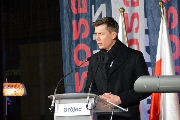 Sławomir Mentzen w Grójcu. Tłumy na spotkaniu z kandydatem na prezydenta