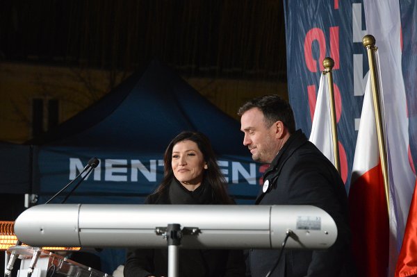 Sławomir Mentzen w Grójcu. Tłumy na spotkaniu z kandydatem na prezydenta