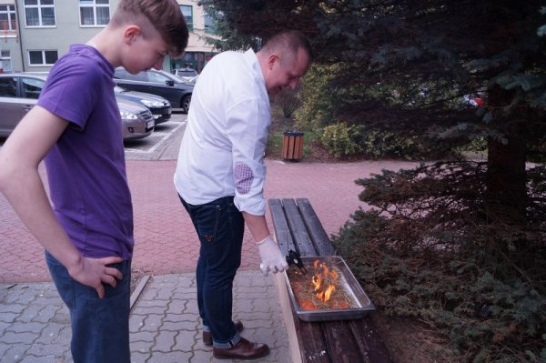 Karol Okrasa odwiedził gimnazjum w Grójcu