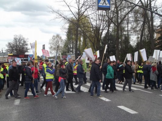Protest mieszkańców gminy Pniewy przeciwko przebiegowi linii 400kV Kozienice – Ołtarzew