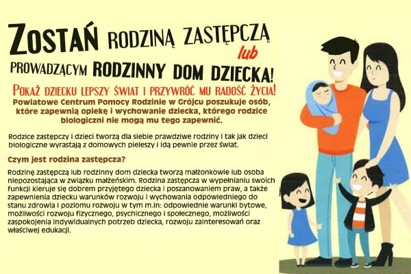 Zostań rodziną zastępczą lub prowadzącym rodzinny dom dziecka!