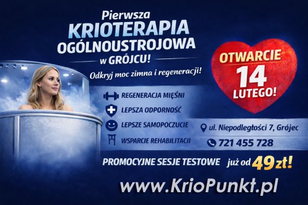 Tego jeszcze nie było w Grójcu !  Koniecznie sprawdź tę metodę regeneracji organizmu  