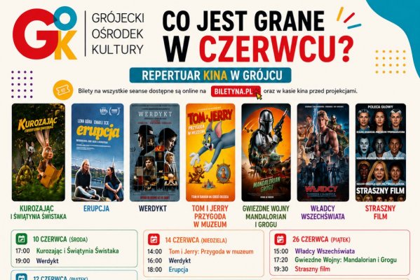 Co jest grane w czerwcu? Repertuar kina w Grójcu 