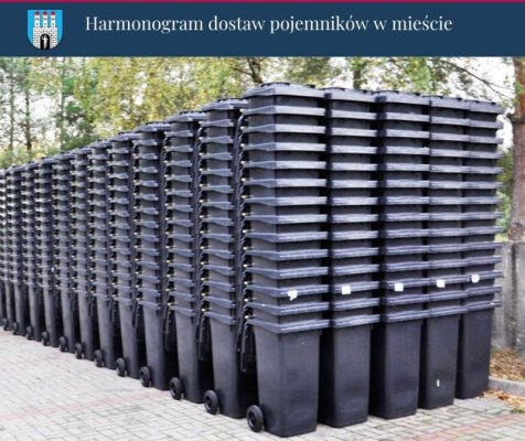 Harmonogram dostarczania nowych pojemników w mieście