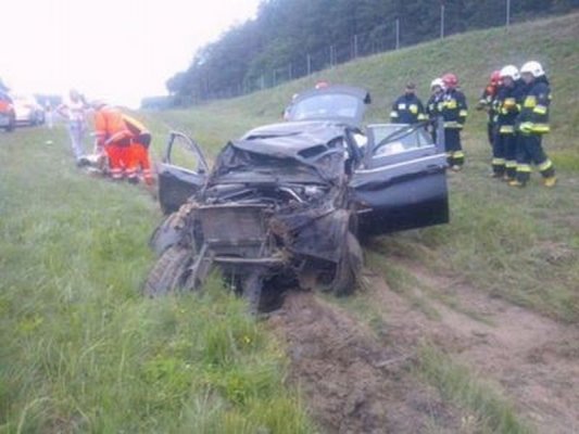 Wypadek na prostym odcinku drogi