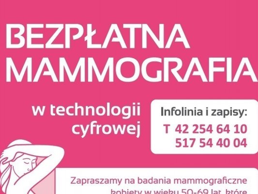 Bezpłatne badania mammograficzne