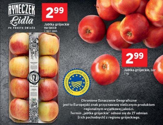 Jabłka Grójeckie w Lidlu
