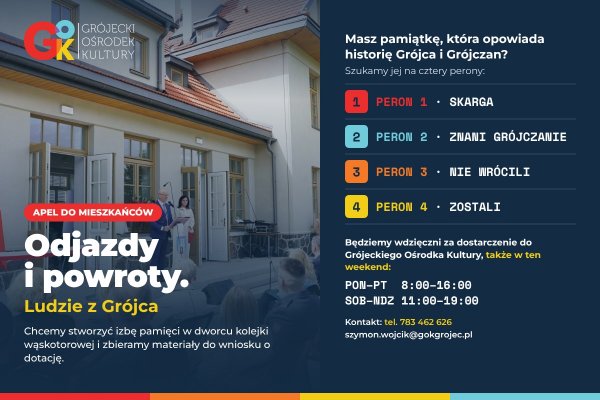 GOK zbiera pamiątki do izby pamięci na dworcu kolejki wąskotorowej