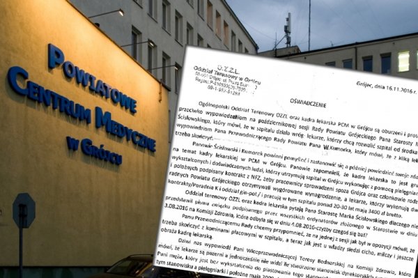 Szpital w Grójcu: kadra lekarska oburzona i protestuje