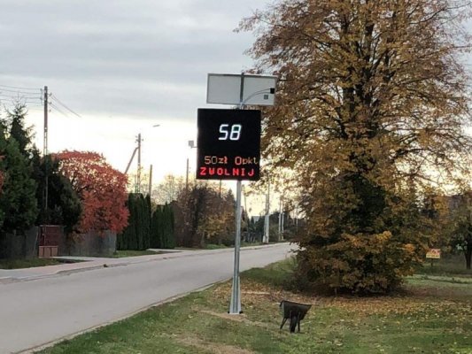 W Sułkowicach radar dziękuje za przepisową jazdę