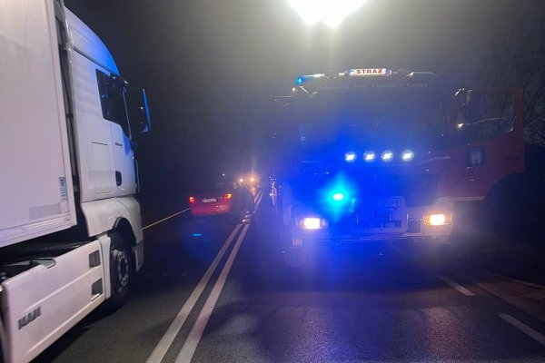 Pieszy wtargnął na jezdnię i został potrącony. Miał prawie 2 promile