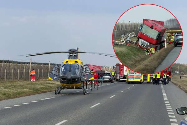 Groźny wypadek na DK50 w Drwalewie. Lądował śmigłowiec LPR