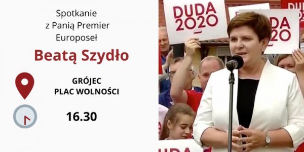 Beata Szydło przyjedzie do Grójca