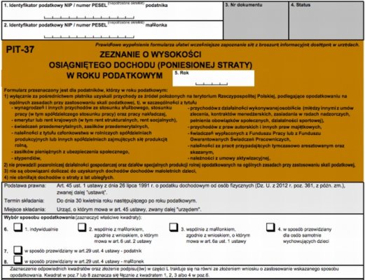 Jak rozliczyć nie tylko PiT 37