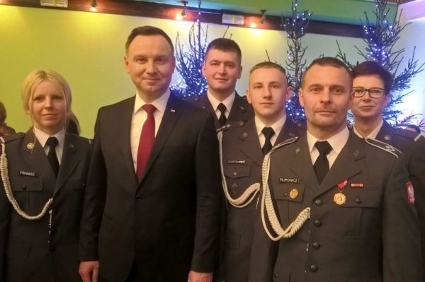 Żołnierze z Grójcu na spotkaniu wigilijnym Prezydenta
