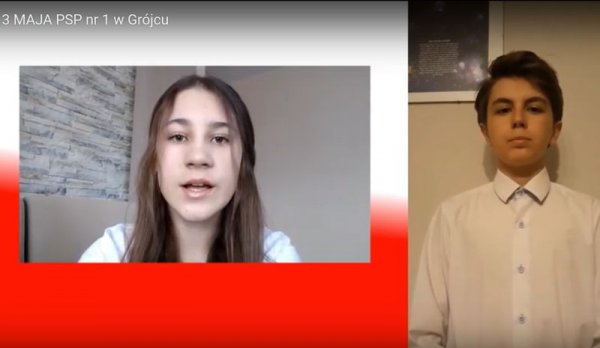 Patriotyczny projekt uczniów z okazji Święta Konstytucji 3 Maja