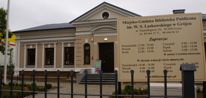 Miejsko-Gminna Biblioteka Publiczna w Grjcu (fot. Mateusz Adamski)