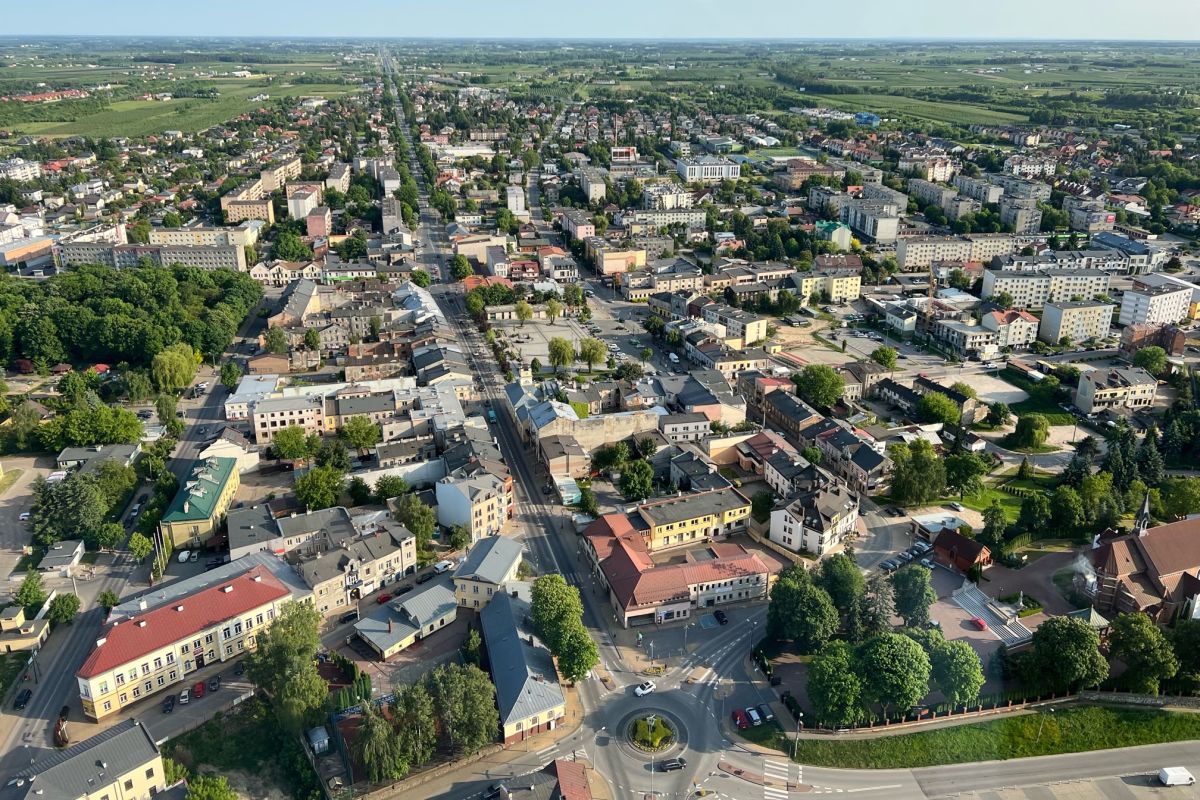 Grójec z lotu ptaka (fot. Dariusz Gwiazda)