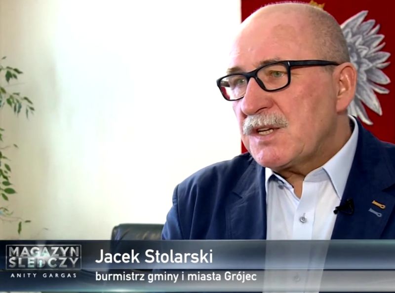 Burmistrz Jacek Stolarski w reportau TVP1