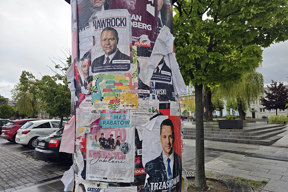 Plakaty kandydatów na prezydenta w Grójcu (fot. Grojec24.net)