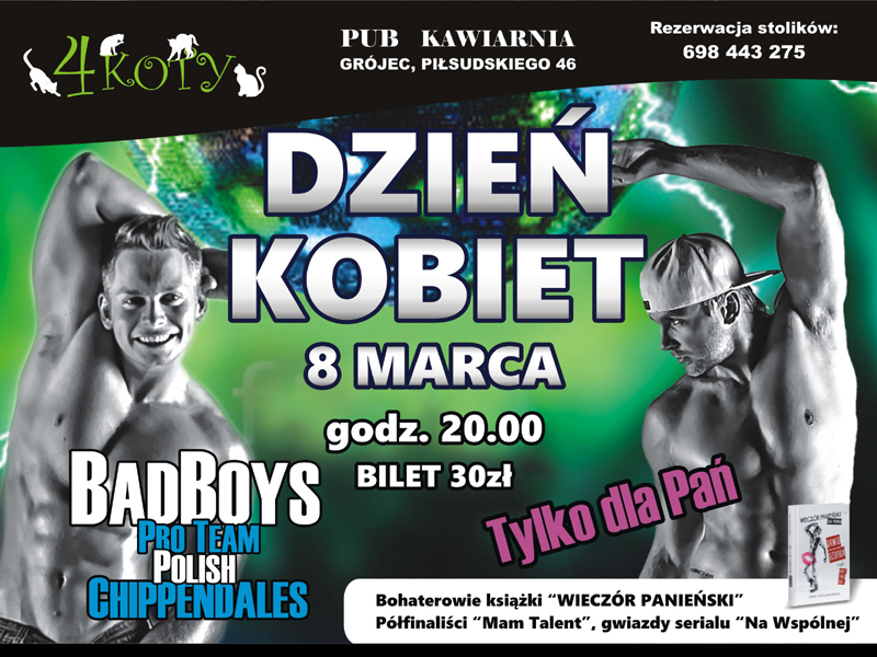 Rezerwacje pod nr tel. 698 443 275 ul. Piłsudskiego 46