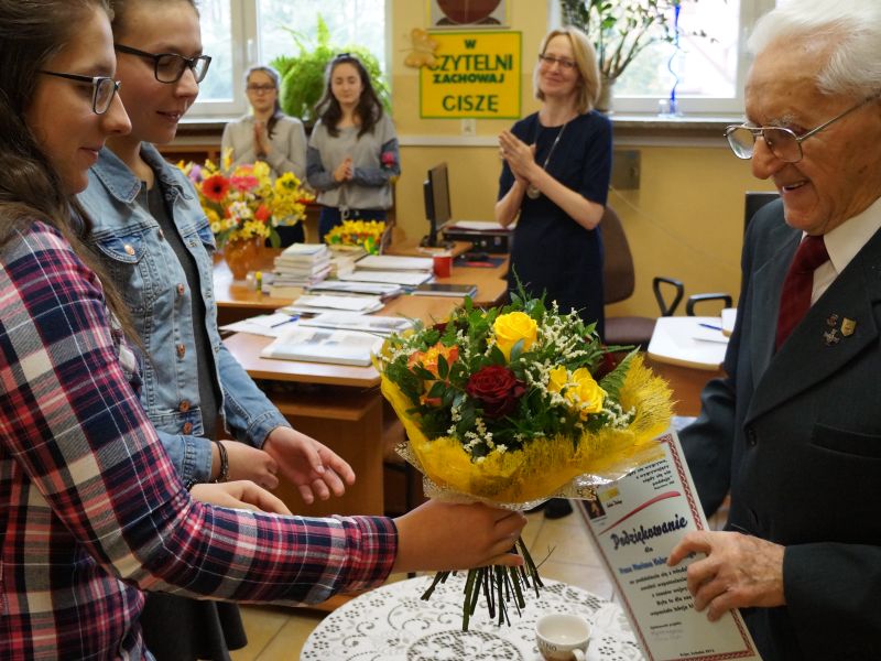 Spotkanie uczniów z Marianem Kołomańskim