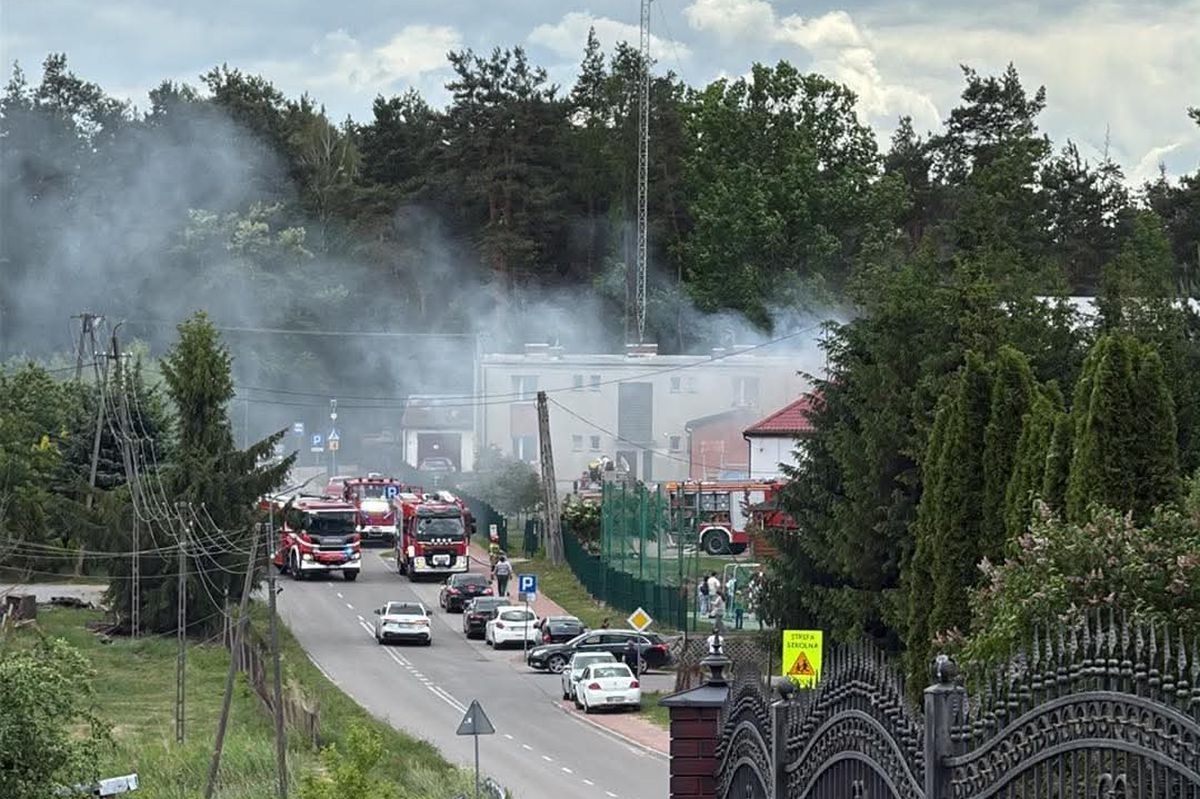 Pożar szkoły w Kruszewie. Zdjęcie nadesłane przez Czytelniczkę. 