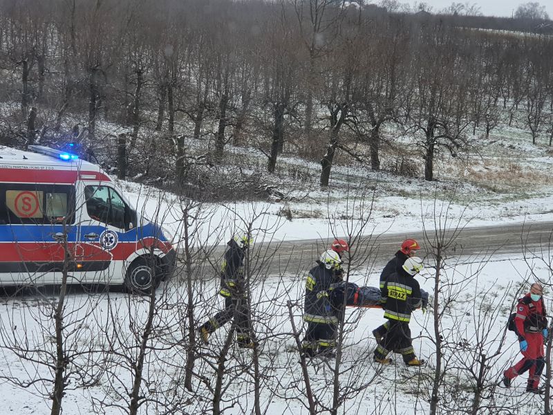 Wypadek w Kobylinie (zdjęcie nadesłane przez Czytelnika)