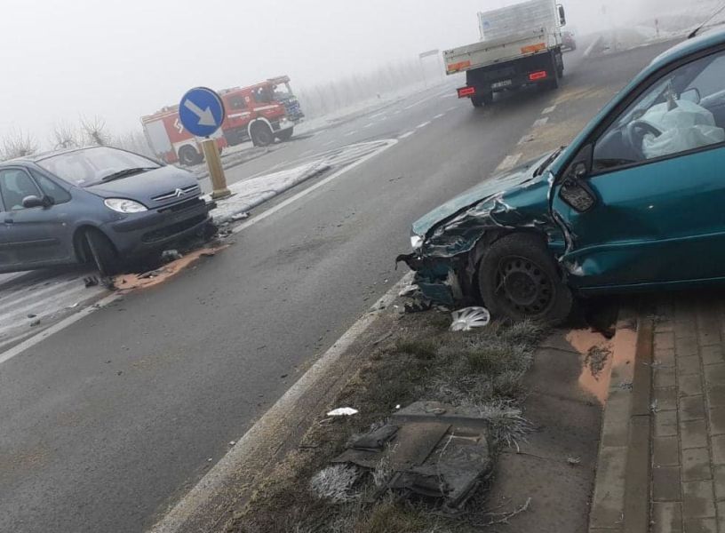 Wypadek w Belsku Małym (fot. KPP w Grójcu)