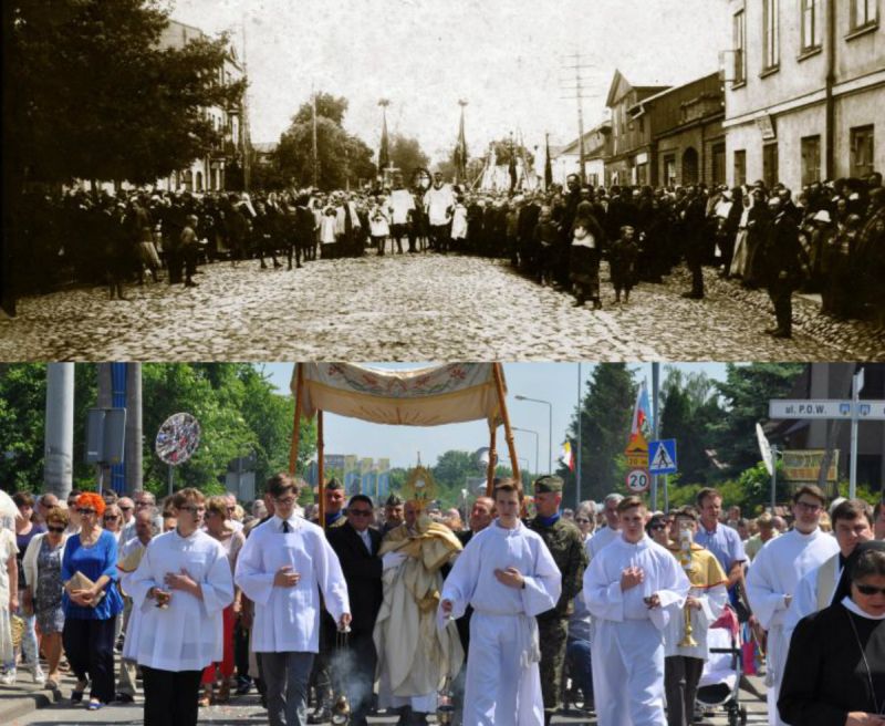 Boże Ciało kiedyś i dziś (fot. Henryk Gajewski, Marcin Grzędowski)