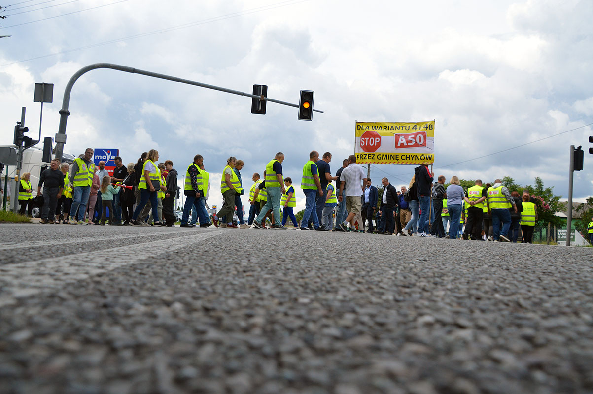 Protest w Pniewach (fot. Grojec24.net)